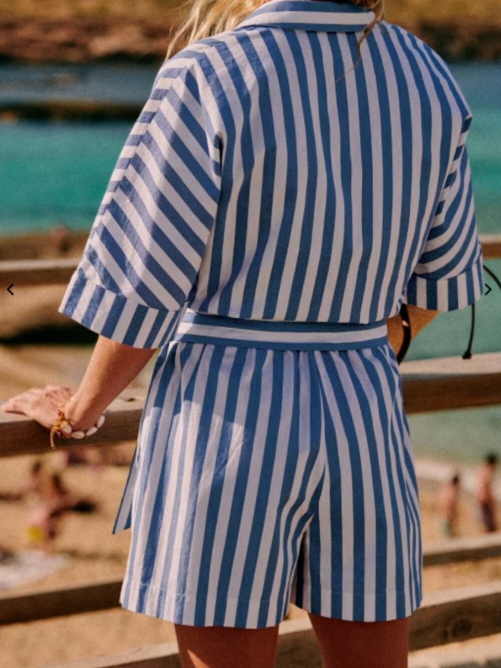 Ruby Jumpsuit by Sezane: An Adorable One-Piece Short Romper. - Picture 3 of 7